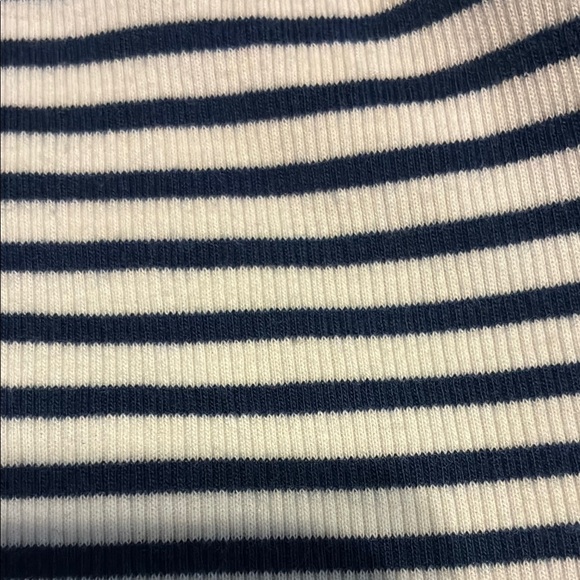 Zara Blue and White Striped Short Sleeve Tee - Picture 5 of 11